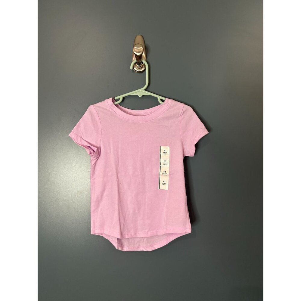NWT Toddler Girls' 4T Solid Knit Short Sleeve T-Shirt Cat & Jack Light Purple